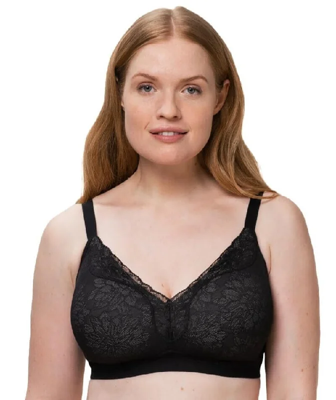 Discount Extravaganza Triumph Fit Smart Plunge Padded Wire-free Bra - Black