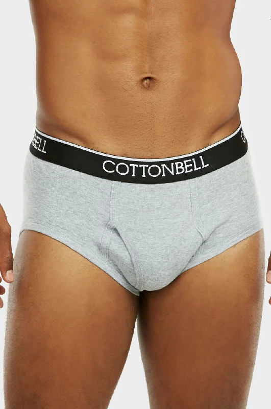 COTTONBELL MEN'S COLOR BAND BRIEFS (TUB300C_GR-H)