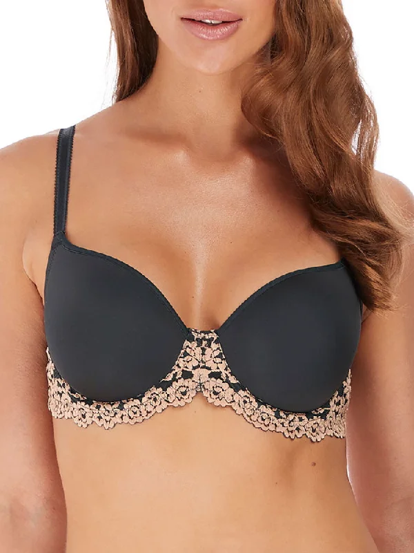 Limited Time Discount Embrace Lace Contour Bra - Ebony/Shifting Sand