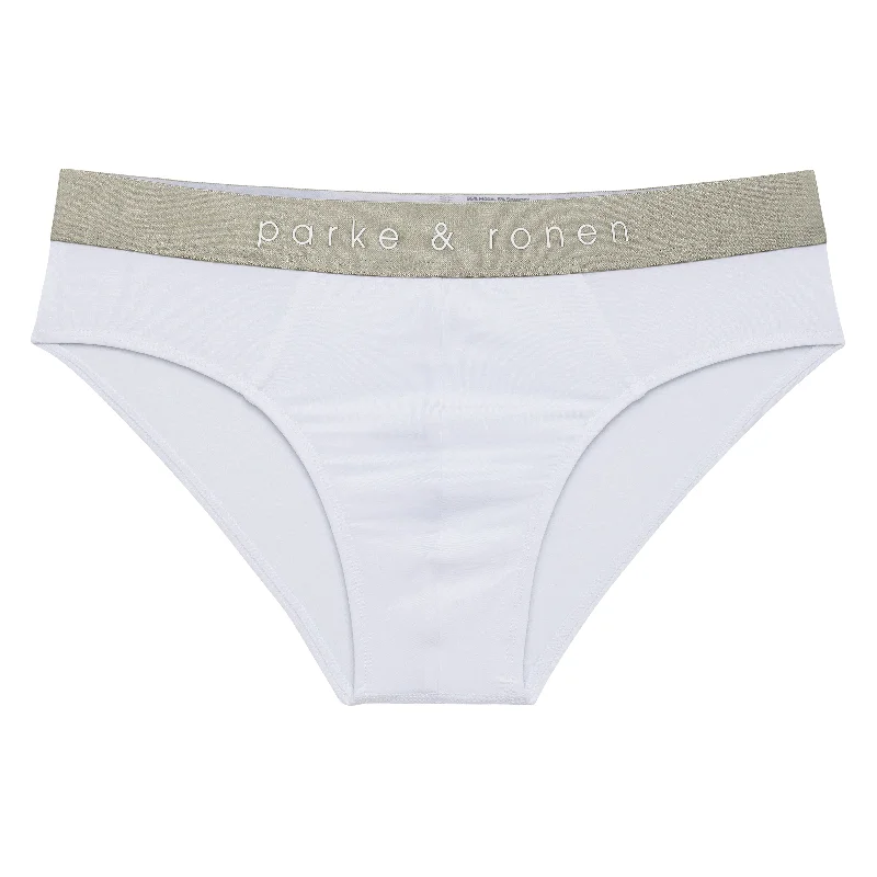 Low Prices White Solid Low Rise Brief