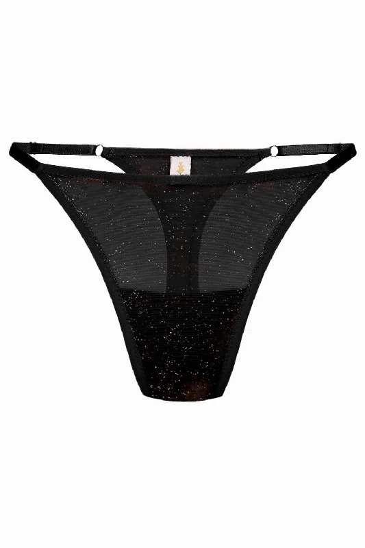 Clearance Sale Wildly Gold black ultra thongs