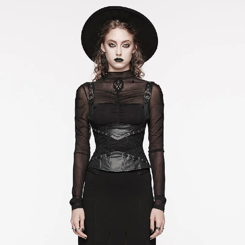 Deal Explosion Women's Gothic Lace Splice Lace-up Underbust Corset