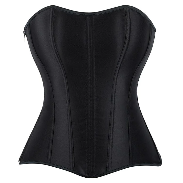 New Markdowns Women's Punk Solid Color Boned Overbust Corset