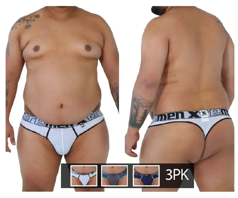 Weekend Special Xtremen 91036X-3 3PK Thongs Color White-Gray-Blue