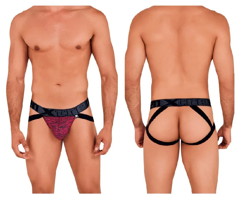 Mega Sale Xtremen 91099 Microfiber Mesh Jockstrap Color Red