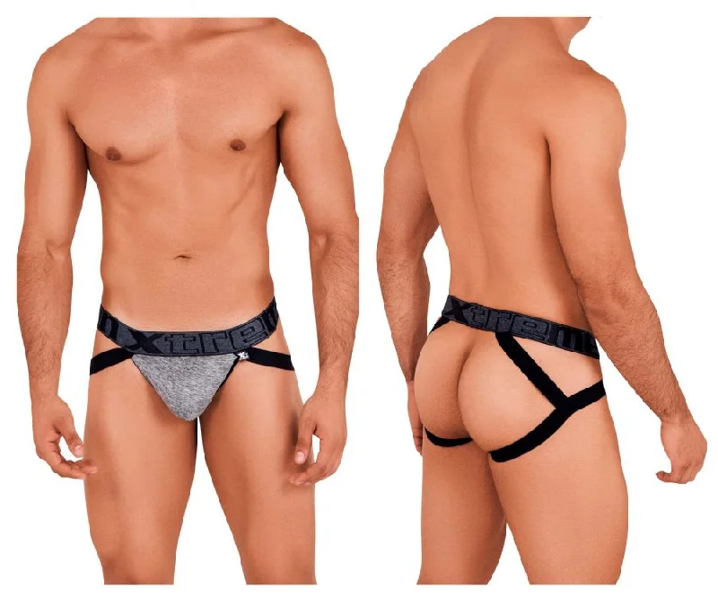 One-DAY Sale Xtremen 91102 Microfiber Jockstrap Color Jasper Gray