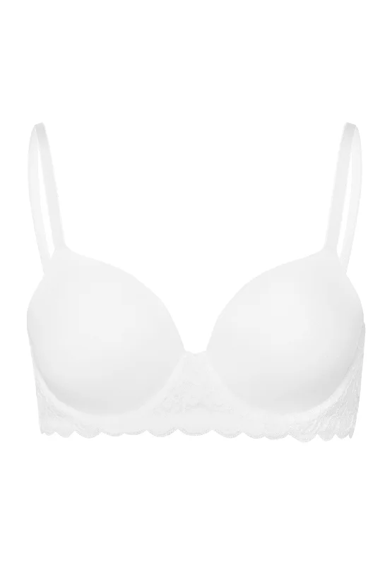 Luxury Moments Lace T-Shirt Bra | White 71503-101