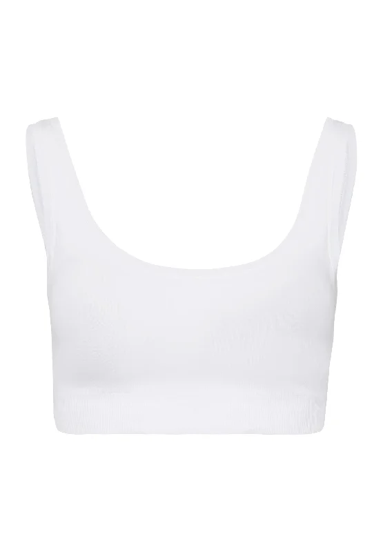 Bargain Bin Touch Feeling Crop Top Padded | White 71806-101