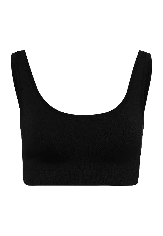 Weekend-Only Price Drops Touch Feeling Crop Top Padded | Black 71806-199