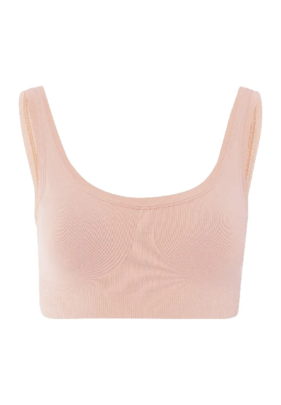Savings Event Touch Feeling Crop Top Padded | Peach Whip 71806-2311