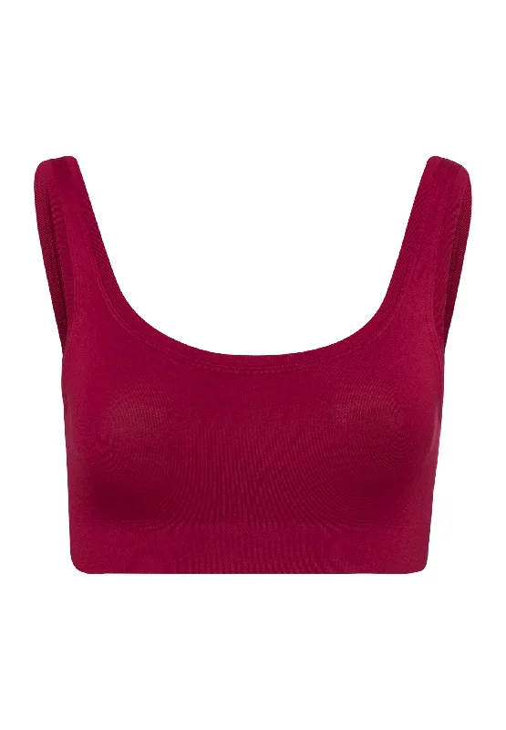 Weekend Bargains Await You Touch Feeling Crop Top | Intense Garnet 71810-2406