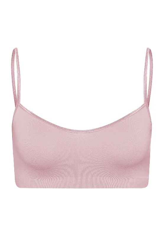 Year-End Sale Touch Feeling Spaghetti Crop Top | Crepe Pink 71824-1499