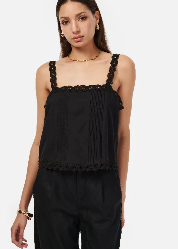 Fantastic Savings Alessandra Cotton Camisole Black