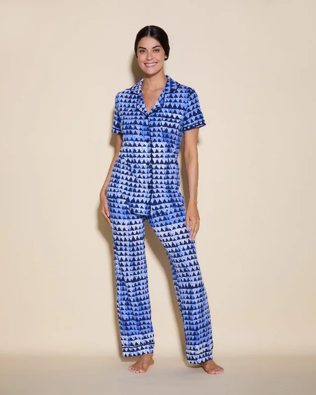 Time-Sensitive Short Sleeve Top & Pant Pajama Set