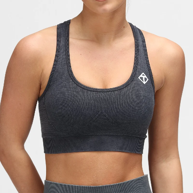 Weekend Discounts You Deserve Black Denim Seamless Bra