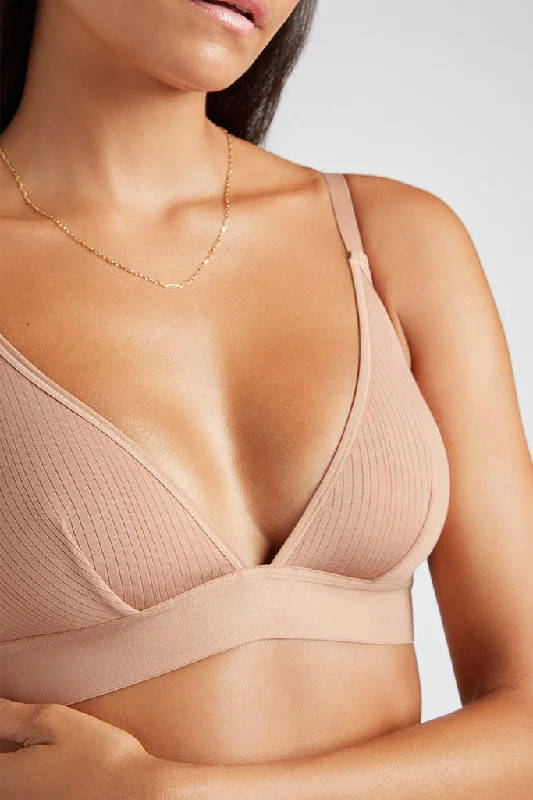 Savings Soar This Weekend Whipped Triangle Bra in Buff