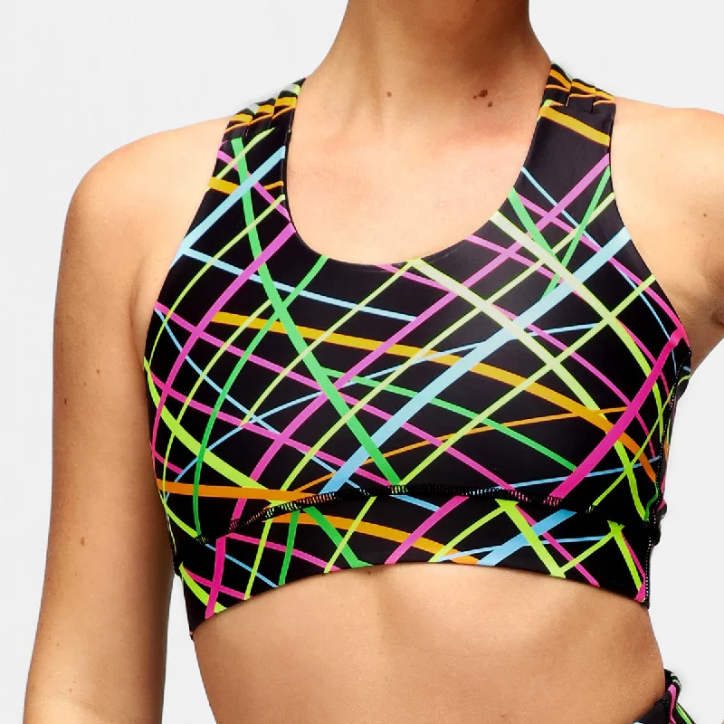 Weekend Savings Extravaganza Clubbercise Neon Beam Cross Back Bra