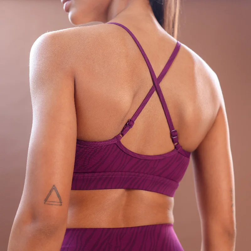 Weekend Deals That Thrill Core Strappy Bra - Dark Purple