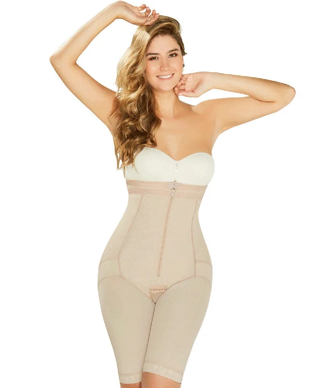 Savings Galore Diane & Geordi Postpartum Butt Lifter Tummy Control Capri Shapewear Open Bust Knee Length Body Shaper for Women