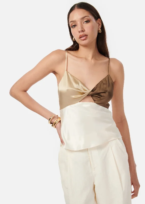 Instant Savings Edith Camisole Neutral Colorblock