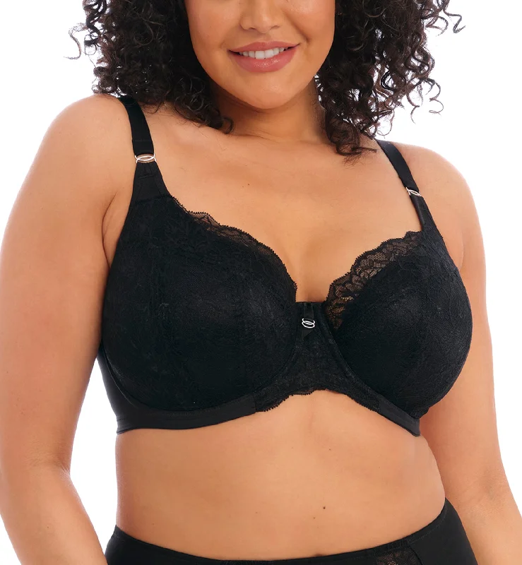 Limited Stock Elomi Brianna Padded Half Cup Underwire Bra (8081) - Black