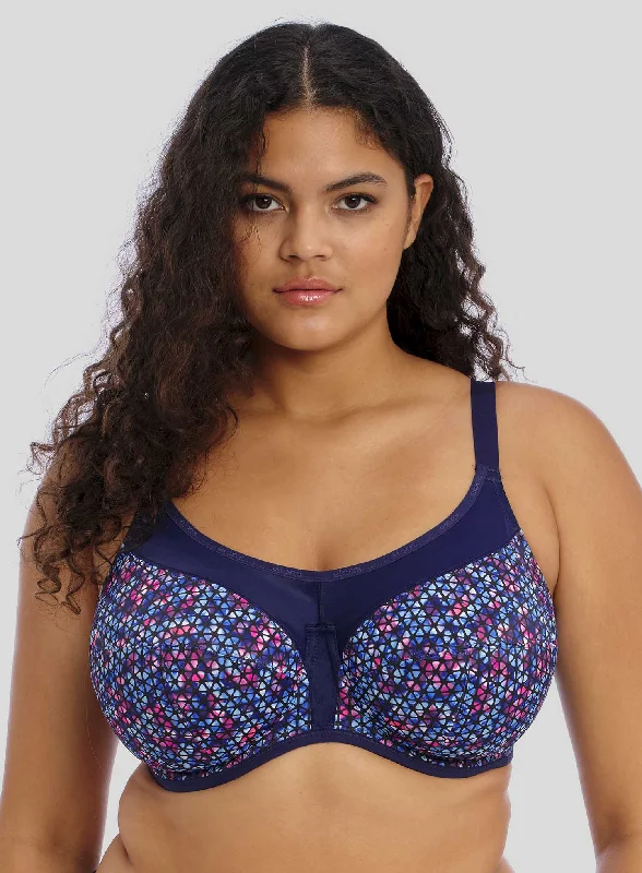 Elomi: Energise Sports Bra With J Hook NavyGeo