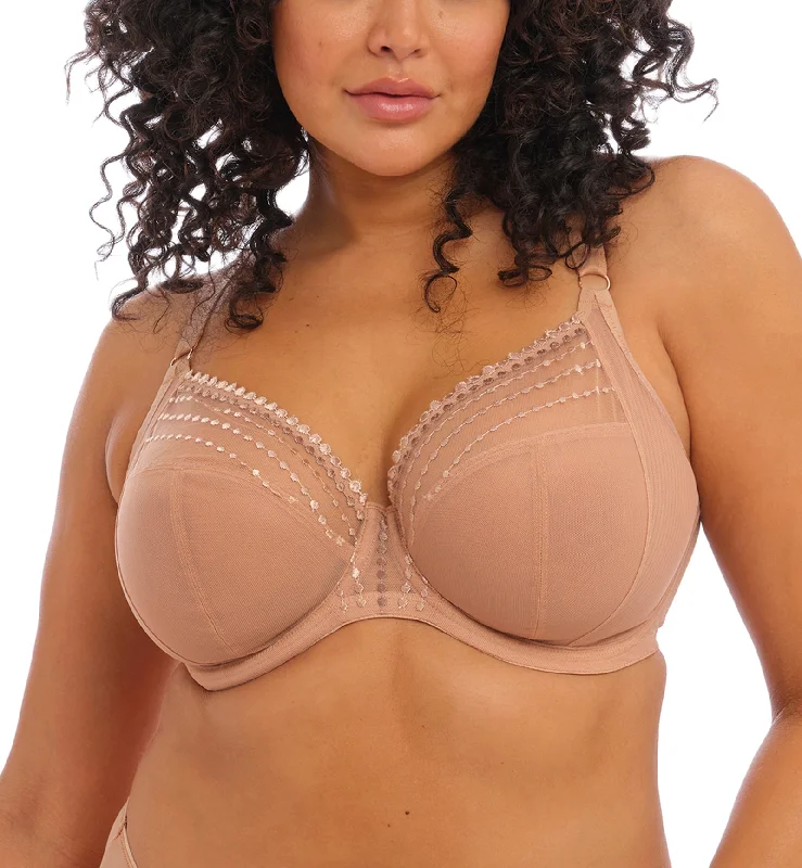 Elomi Matilda Banded Plunge Underwire Bra (8900) - Cafe Au Lait