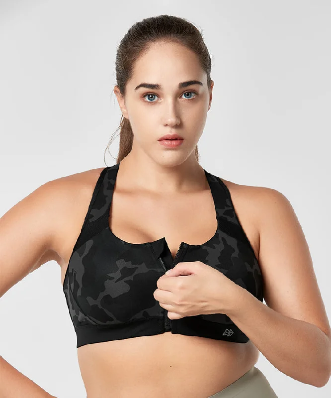 Super Bargain Enfold Zip Front Padded Running Bra | Women's High Support Sports Bra (Plus Size) Super Bargain Enfold Zip Front Padded Running Bra | Women's High Support Sports Bra (Plus Size)
