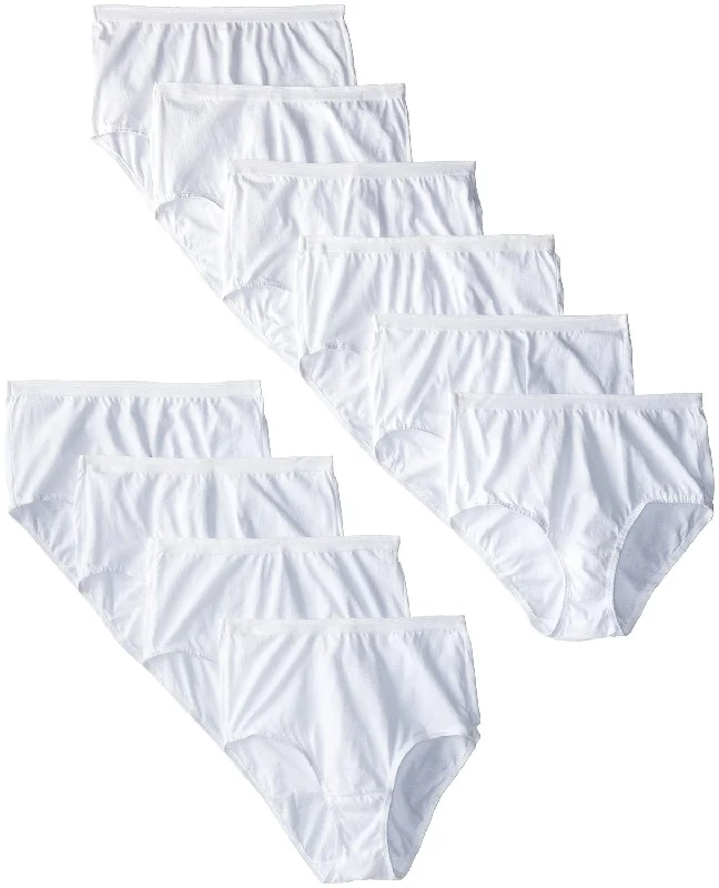 Extra Discount Fruit of the Loom Women`s 10pk Cotton White Briefs