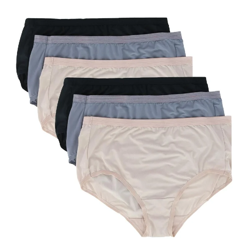 Deal Alert Fruit of the Loom Women's Plus Size Microfiber Brief Panty (6 Pack)