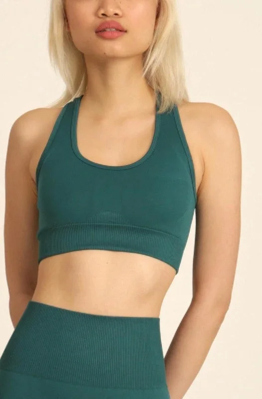 Weekend Offers That Sizzle Seamless Sports Bra - Dark Green