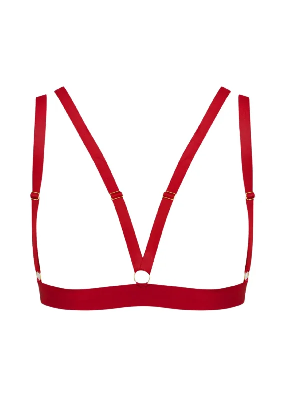Factory Direct Sale Tapage Nocturne Naked Triangle Bra (Red)