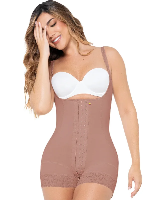 Final Clearance MariaE Fajas Stage 2 Post Surgery High Compression Garment Mid Thigh & Open Bust