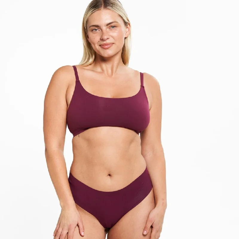 Price Drop Mid-Rise Thong - Seamless Eco 2.0 - Shiraz (PREORDER)