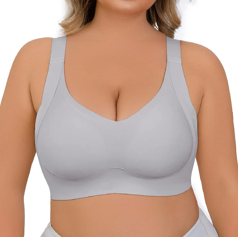 Price Reduction Plus Size Wireless Shaper Bra Violet