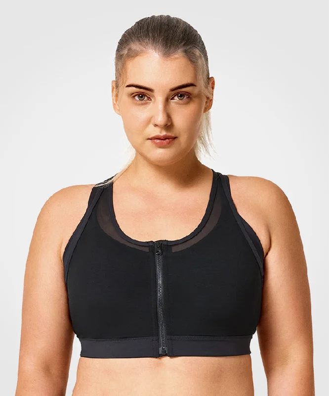 Weekend Bargains to Enjoy Power Zip Front Mesh Padded Running Bra | Women's High Support Sports Bra (Plus Size) Weekend Bargains to Enjoy Power Zip Front Mesh Padded Running Bra | Women's High Support Sports Bra (Plus Size)