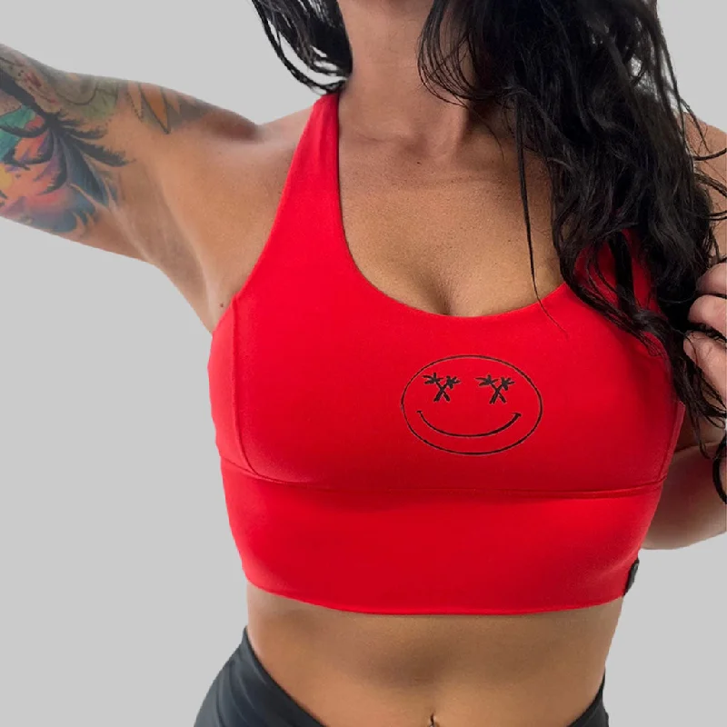 Weekend Bargains Galore Salty Savage Ladies "Palm Smile" X Back Sports Bra | Cocoa Beach Performance Weekend Bargains Galore Salty Savage Ladies "Palm Smile" X Back Sports Bra | Cocoa Beach Performance