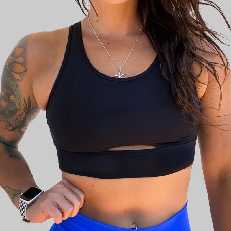 Salty Savage Ladies Peekaboo Sports Bra | Cocoa Beach Performance