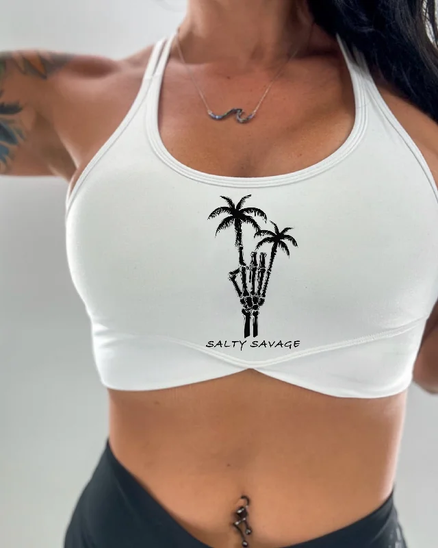 Weekend Offers That Thrill Salty Savage Ladies "Rock On” V Cut Sports Bra