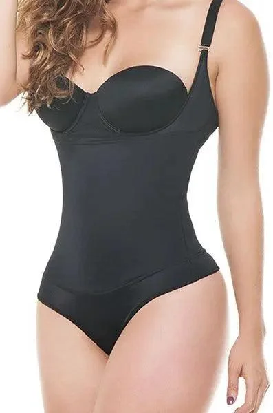 Seamless Braless Firm Control Thong Body Suit Slims Waist Instantly #1061B