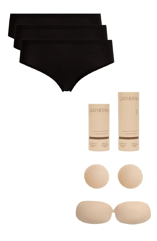Daily Deals Softstretch Seamless Brief 3 Pack and Gatherall Gift Set