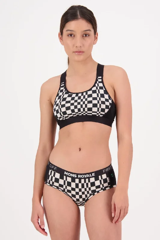 Closeout Stella Merino X-Back Bra - Checkers