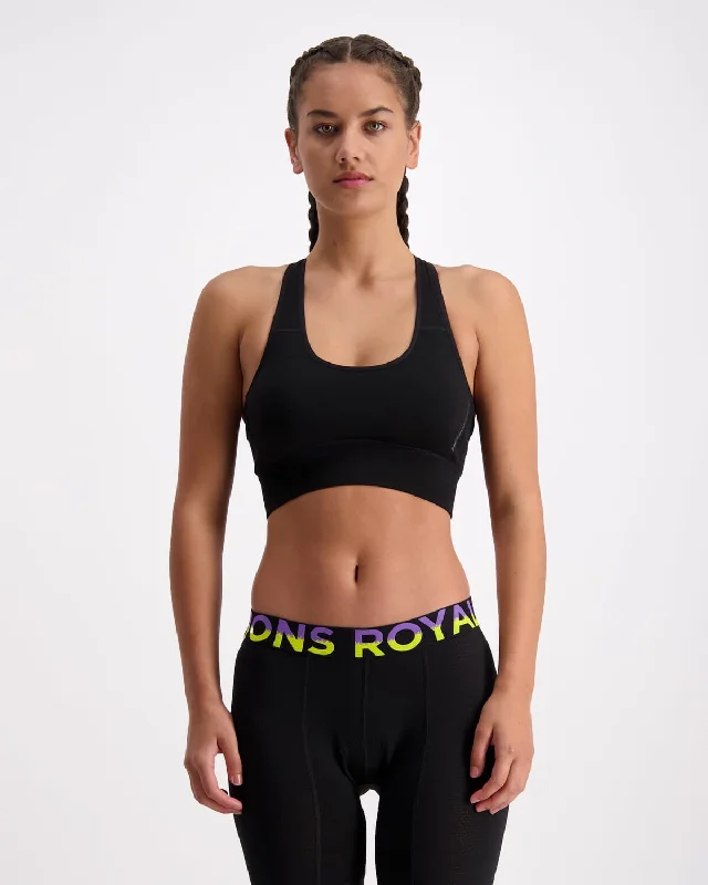 Huge Discounts Stratos Merino Sports Bra - Black