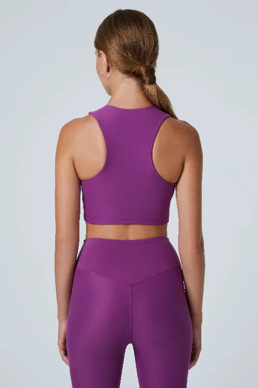 Unwind with Weekend Discounts Tula High Neck Racer Back Crop Top | Recycled Nylon | Plum Unwind with Weekend Discounts Tula High Neck Racer Back Crop Top | Recycled Nylon | Plum