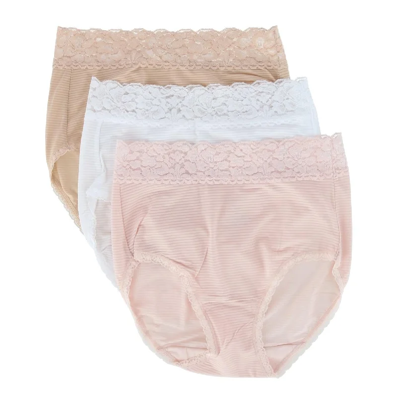 Special Offer Vanity Fair Women's Flattering Lace Brief Panties(3 Pack)