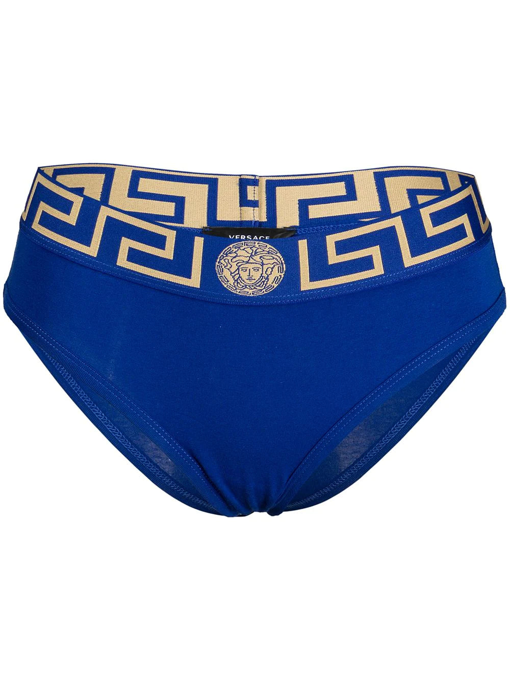 Versace Blue Greek Key Brief