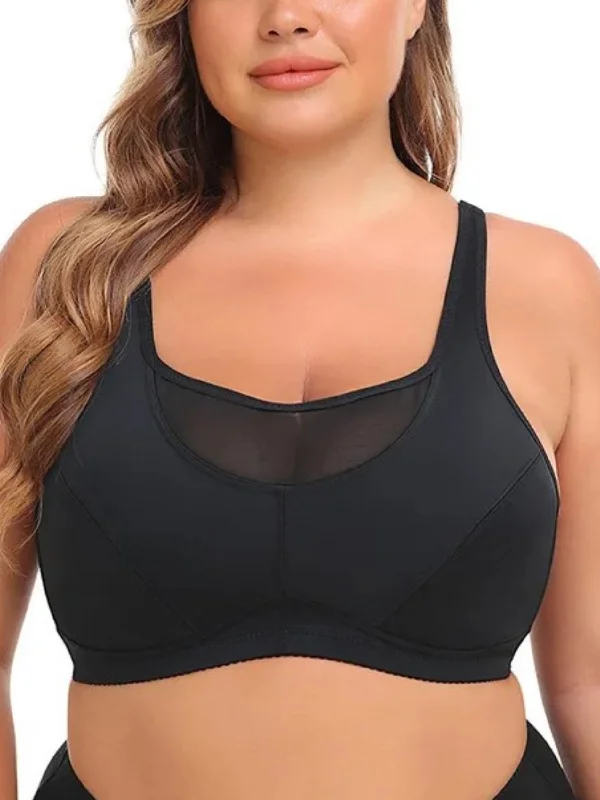 Special Offer Women's Push Up Bra Full Cup Plus Size Bra Black
