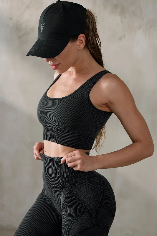 Weekend Deals That Please V_FADE SEAMLESS SPORTS BRA - Black Vintage