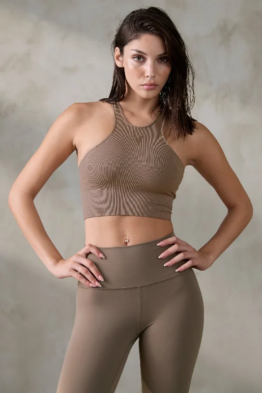 Weekend Sale: Don't Miss Out V_RYB SEAMLESS ULTRA LONG SPORTS BRA - Tan