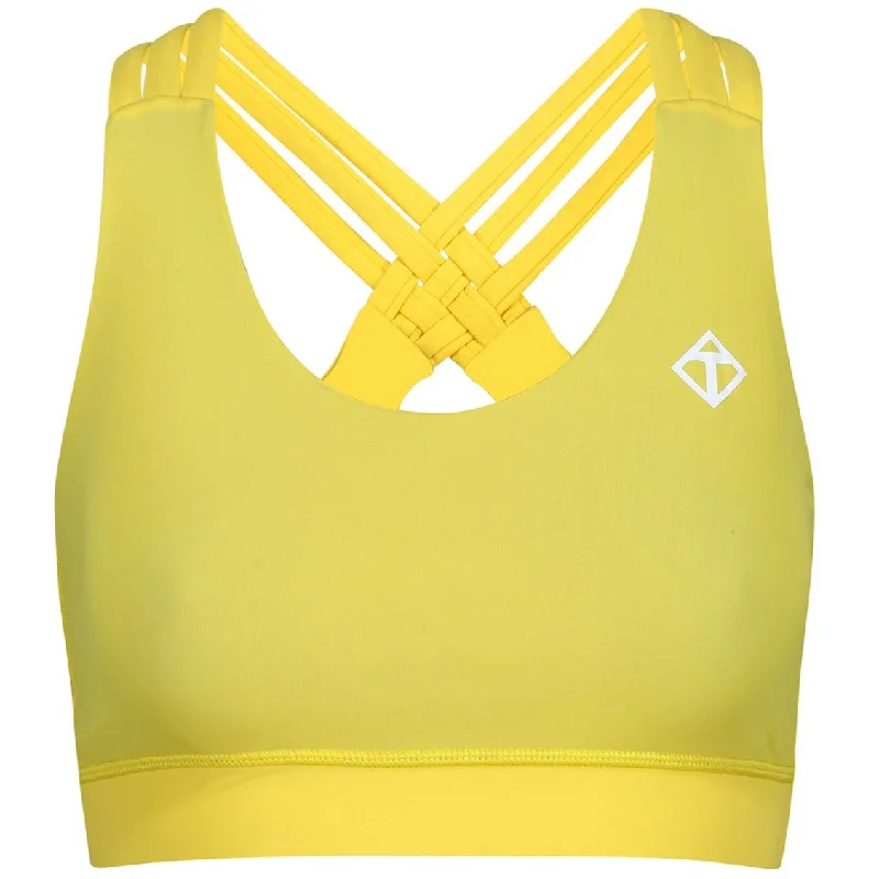 Deep Discounts Yellow Cross Back Bra
